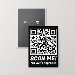 Lustiger QR-Scan mich! Lustiger Bedauern-Witz  Button