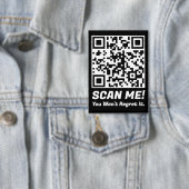 Lustiger QR-Scan mich! Lustiger Bedauern-Witz  Button (Insitu)