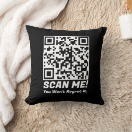 Lustiger QR-Scan mich! Lustiger Bedauern-Witz  Kissen