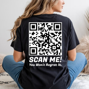 Lustiger QR-Scan mich! Lustiger Bedauern-Witz T-Shirt