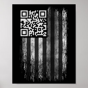 Lustiger Qr Scan mich Präsident Trump 4547 Trump T Poster