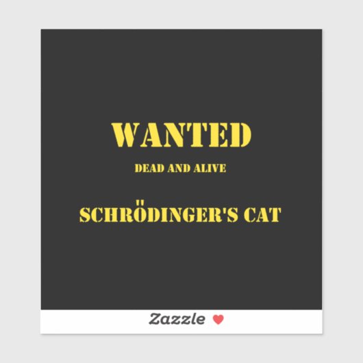 Lustiger Quantenwitz: Schrödingers Katze auf freie Aufkleber (Blatt)
