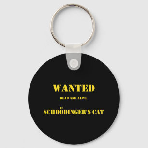 Lustiger Quantenwitz: Schrödingers Katze auf freie Schlüsselanhänger