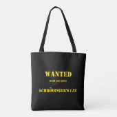 Lustiger Quantenwitz: Schrödingers Katze auf freie Tasche (Rückseite)