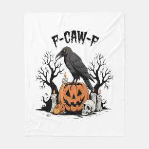 Lustiger Rabe, F-Caw-F, Totenkopfrabe, Gothic-Kräh Fleecedecke