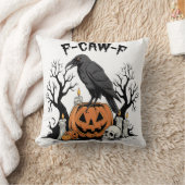 Lustiger Rabe, F-Caw-F, Totenkopfrabe, Gothic-Kräh Kissen (Decke)