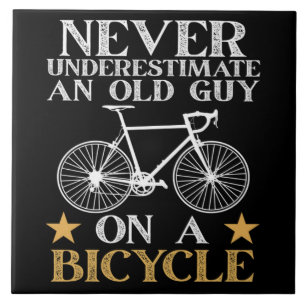 Lustiger Radfahrer Humor Fliese