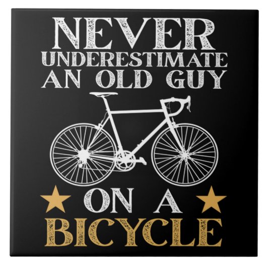 Lustiger Radfahrer Humor Fliese (Vorderseite)