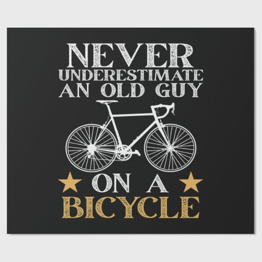 Lustiger Radfahrer Humor Geschenkpapier (Flach)