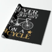 Lustiger Radfahrer Humor Geschenkpapier (Ungerollt)