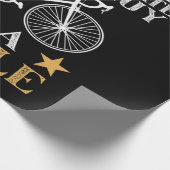 Lustiger Radfahrer Humor Geschenkpapier (Ecke)