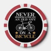 Lustiger Radfahrer Humor Pokerchips (Vorderseite)