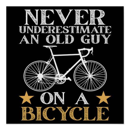 Lustiger Radfahrer Humor Poster (Vorderseite)