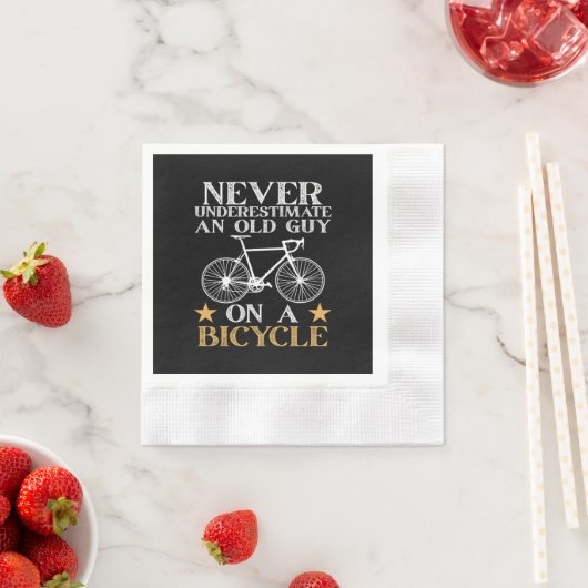 Lustiger Radfahrer Humor Serviette (Beispiel)