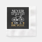 Lustiger Radfahrer Humor Serviette (Vorderseite)