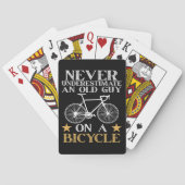Lustiger Radfahrer Humor Spielkarten (Rückseite)