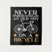 Lustiger Radfahrer Humor Wandteppich (Vorderseite)