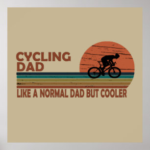 Lustiger Radfahrer-Vater wie ein normaler Vater, a Poster