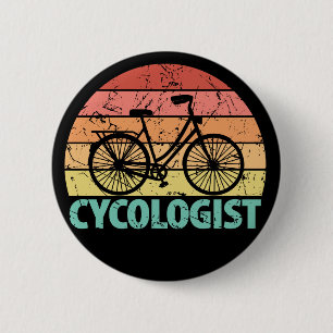 Lustiger Radfahrer-Witz Button