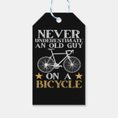 Lustiger Radfahrer-Witz Geschenkanhänger (Rückseite)