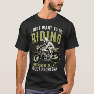Lustiger Radfahrer zitiert T-Shirt