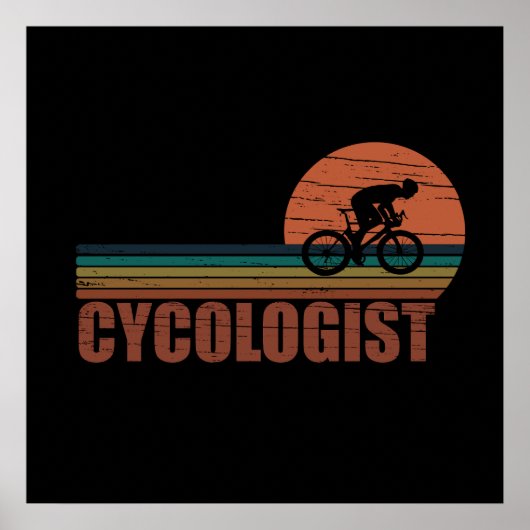 Lustiger Radfahrerruhestand - Vintage Cycologist  Poster (Vorne)