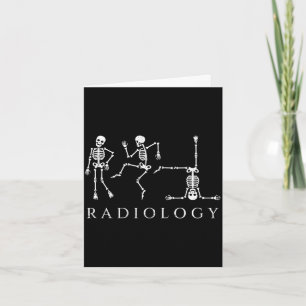 Lustiger Radiologie-Skelett-Tanz-Röntgenassistent Karte
