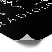 Lustiger Radiologie-Skelett-Tanz-Röntgenassistent Poster (Ecke)