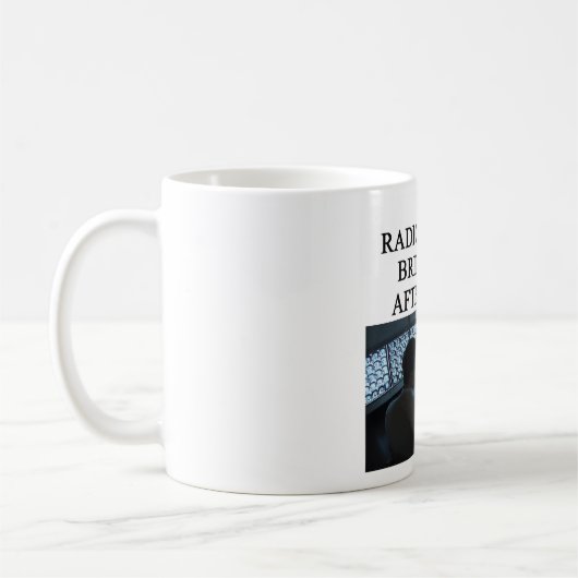 lustiger Radiologiewitz Kaffeetasse (Links)