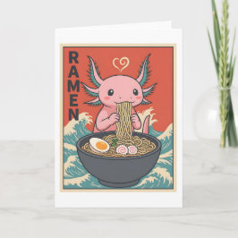Lustiger Ramen Axolotl Nudelliebhaber Süßes Tier Karte