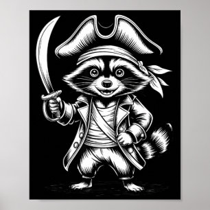 Lustiger Rate-Waschbär Poster