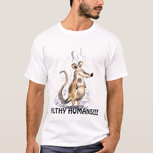 LUSTIGER RATTEN-CARTOON-SCHMUTZIGE MENSCHEN!!! T-Shirt (Vorderseite)