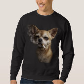 Lustiger rauchender Chihuahua — Vintage Y2K Grunge Sweatshirt (Vorderseite)