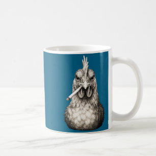 Lustiger rauchender Huhn-Zigarette Gen Z-Meme-Farm Kaffeetasse