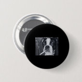 Lustiger rauchender Hund Meme Zigarette Gen Z Meme Button (Vorne & Hinten)