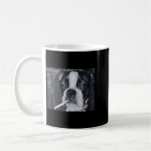 Lustiger rauchender Hund Meme Zigarette Gen Z Meme Kaffeetasse (Links)