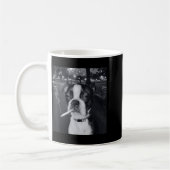 Lustiger rauchender Hund Meme Zigarette Gen Z Meme Kaffeetasse (Links)