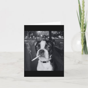Lustiger rauchender Hund Meme Zigarette Gen Z Meme Karte