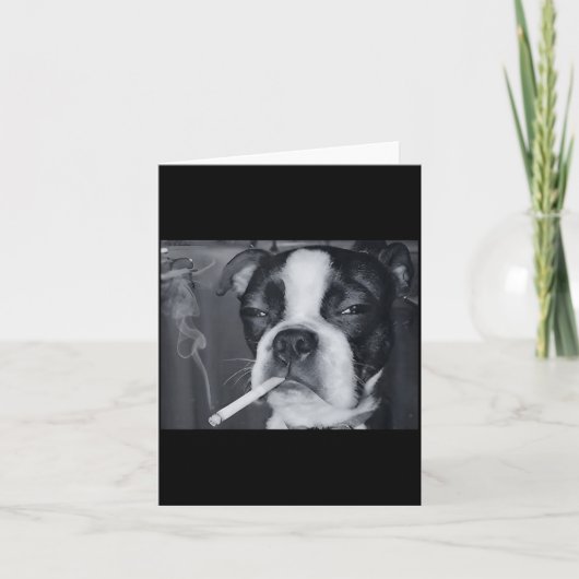 Lustiger rauchender Hund Meme Zigarette Gen Z Meme Karte (Vorderseite)