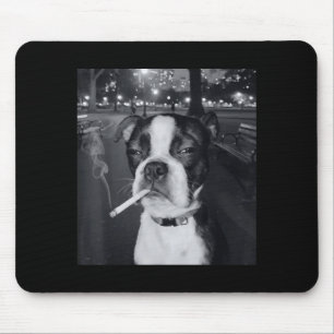 Lustiger rauchender Hund Meme Zigarette Gen Z Meme Mousepad