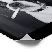 Lustiger rauchender Hund Meme Zigarette Gen Z Meme Poster (Ecke)
