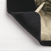 Lustiger rauchender Mops-Hund raucht Zigarette Gen Mousepad (Ecke)