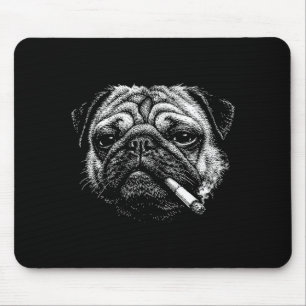 Lustiger rauchender Mops Zigaretten-Meme rauchiger Mousepad