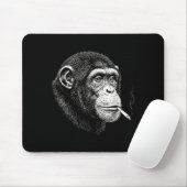 Lustiger rauchender Schimpanse _ y2k Affe Meme vin Mousepad (Mit Mouse)
