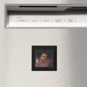 Lustiger rauchender Waldmurmeltier-Zigarette Gen Z Magnet (In Situ (Geschirrspüler))