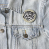 Lustiger rechter Meow! Knopf Button (Beispiel)