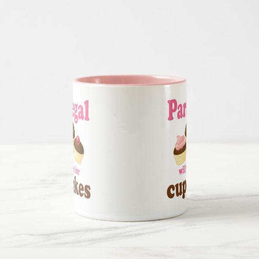 Lustiger Rechtsassistent Zweifarbige Tasse (Mittel)