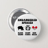 Lustiger Redhead Button (Vorne & Hinten)