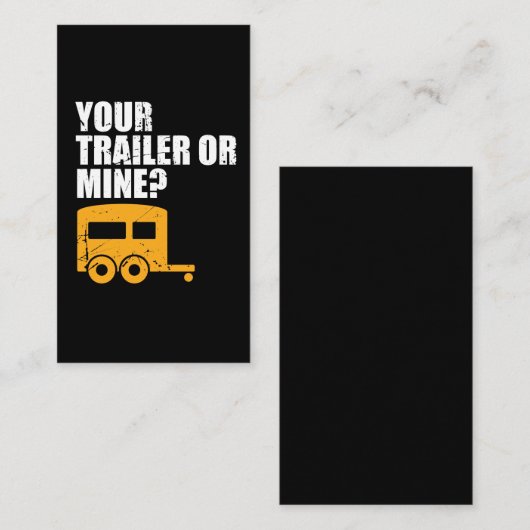 Lustiger Redneck Ihr Anhänger oder Bergwerk? Visitenkarte (Vorne/Hinten)