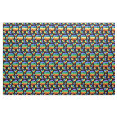 Lustiger Regenbogen-Stolz-glückliches Gesicht Stoff (Yard (91,4 cm))